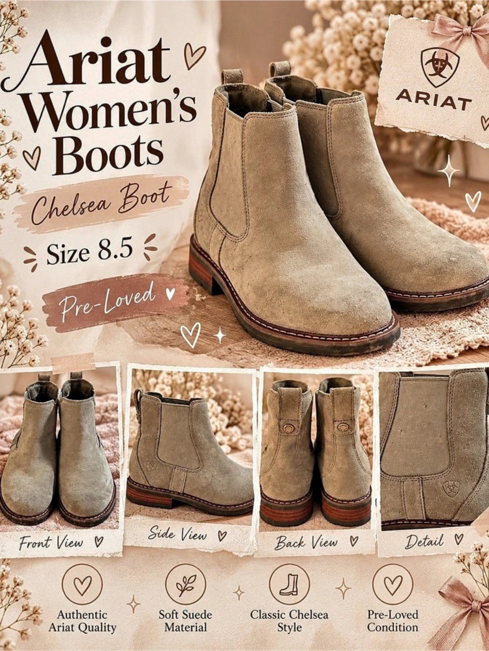 Ariat Wexford Waterproof Chelsea Boot Brown US 8.5